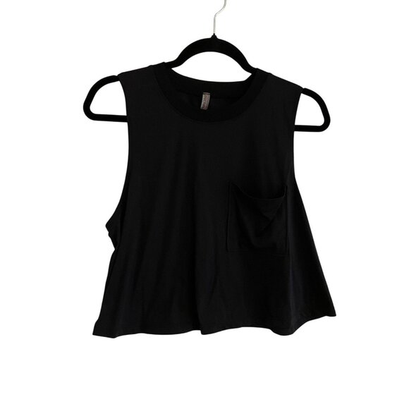 FP Movement Women M Black Lightweight Sweat-Wicking Cropped Throwback Tank Top - Picture 4 of 10